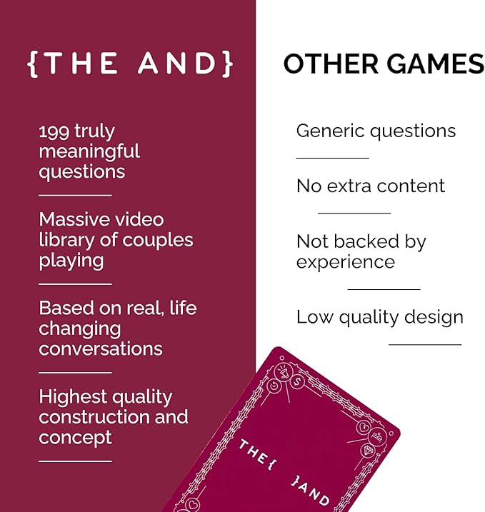 {THE AND} Long Term Couples Edition - 199 Meaningful Conversation Cards for Couples - Questions to Reconnect & Deepen Relationships - Couples Card Game to Reflect & Rediscover Love by The Skin Deep