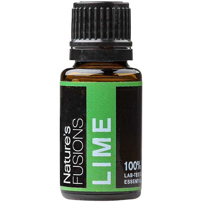 Nature's Fusions Lime, 100% Pure and Natural Essential Oils, Undiluted, Therapeutic Grade for Aromatherapy and Topical Use, .5 Fl Oz (Pack of 1) (15 mL)