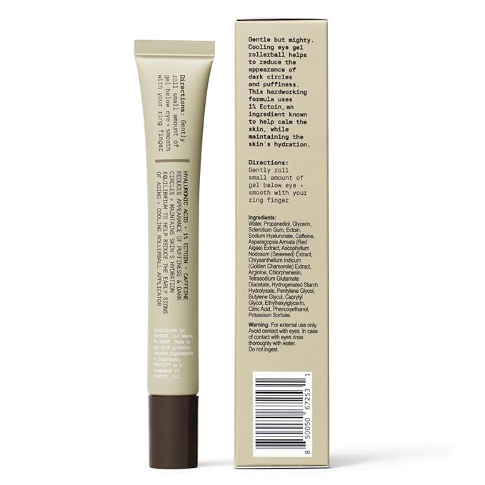 PAPATUI by Dwayne Johnson Awakening Eye Gel for Men | Cooling Rollerball Applicator | Reduce Puffiness, Brighten Dark Circles, and Hydrate Tired Under-Eyes | Made with Hyaluronic Acid | 0.5oz