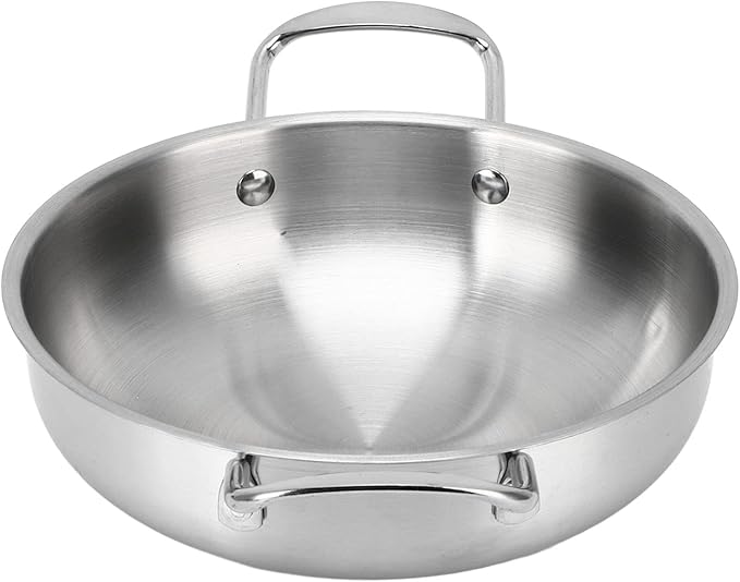 Korean Ramen Pot, 8.7 inch Stainless Steel Ramen Cooking Pot for Stove Top and Induction Cooktops, Lightweight Saucepan with Double Handles for Soup Noodle Pasta (22cm)