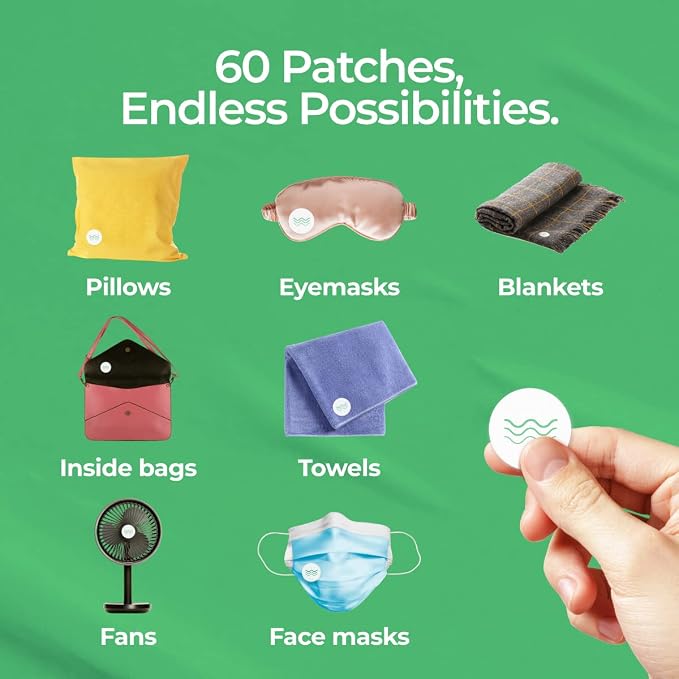 Combo Pack & Breathe Stickers Set for Masks - Natural Essential Oil Aromatherapy Stickers to Refresh Breath for Facial Masks & Pillows, 10 Packs-120 Patches - Gya Labs