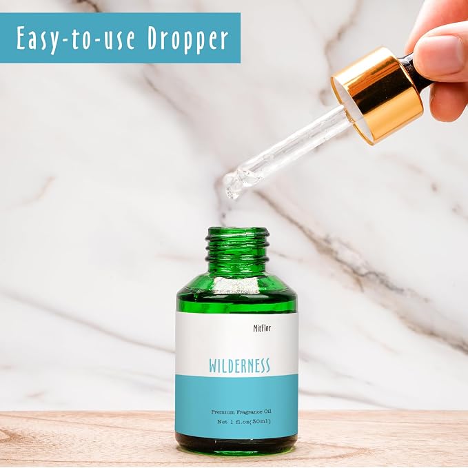 Wilderness Fragrance Oil, MitFlor 30ml Diffuser Essential Oil, Premium Grade Fragrance Oil for Soap Candle Making Refreshing Woody Scent, Men's Perfume Cologne Oil