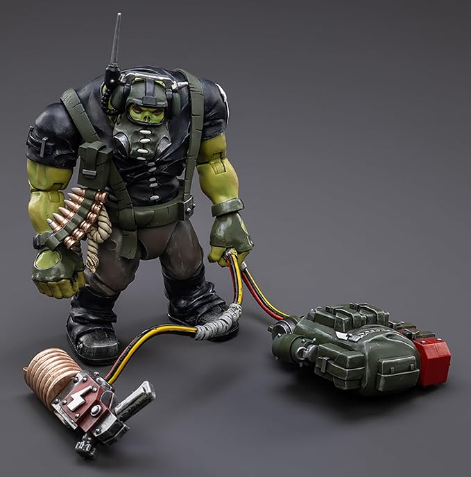 JOYTOY Warhammer 40K 1/18 Action Figures, Ork Kommandos Comms Boy Wagzuk Perfect for Collectors & Decor, Ideal Gift for Birthdays, Christmas, Character Figure - JT2979
