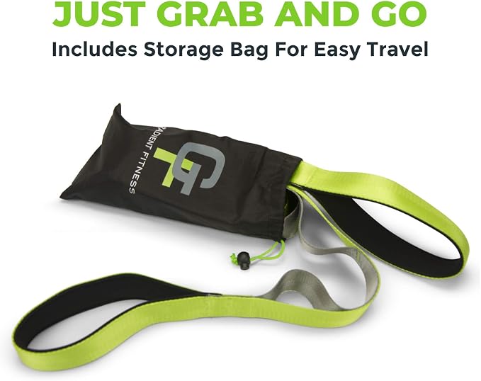 Gradient Fitness Stretching Strap for Physical Therapy, 12 Multi-Loop Stretch Strap 1.5" W x 8' L, Neoprene Handles, Physical Therapy Equipment, Yoga Straps for Stretching, Leg Stretcher.