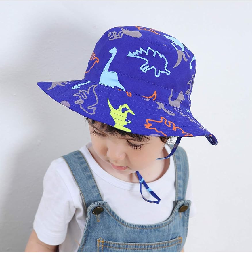 Baby Sun Hat UPF 50+ Sun Protective Toddler Bucket Hat Summer Kids Beach Hats Wide Brim Outdoor Play Hat for Boys Girls
