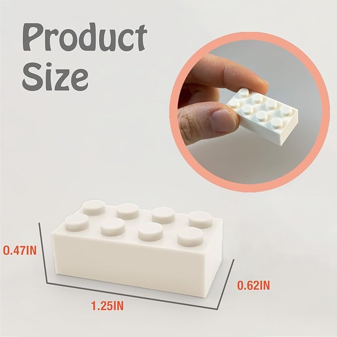 200 Piece Classic Building Bricks, 2x4 Bulk Bricks STEM Creative Building Toys, White