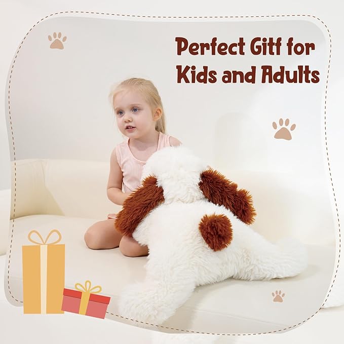 Dog Weighted Stuffed Animal 24in, Stuffed Dog Plush for Adult, Kids, Weighted Dog Stuffed Animal Plush Animal Gifts on Christmas, Birthday, Valentine's Day