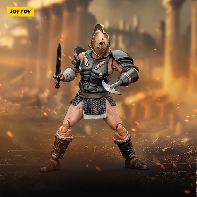 JOYTOY 1/18 Strife Roman Gladiator Secutor Gladiator Collector's Edition Action Figure-4.25in