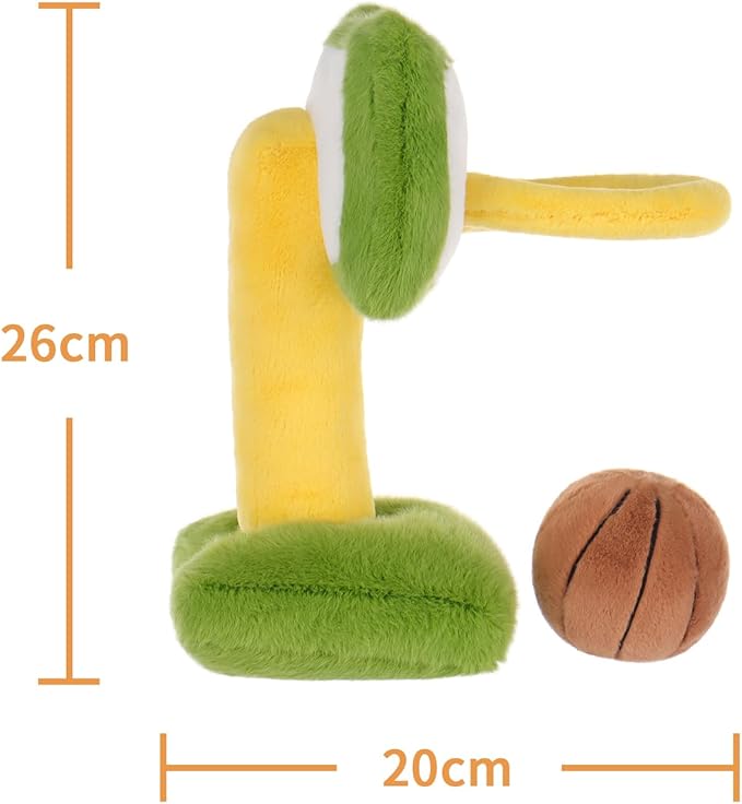 Apricot Lamb Happy Basketball Stuffed Animals for Kids, Soft Cute Plush Toys for Baby Girl and Boy, Fluffy Happy Basketball 10.3 Inches