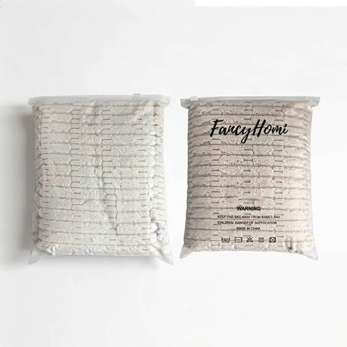 Fancy Homi 4 Packs Decorative Throw Pillow Covers for Living Room Couch Bed, Modern Farmhouse Boho Home Décor Accent Cushion Case, 16" x 16", Neutral