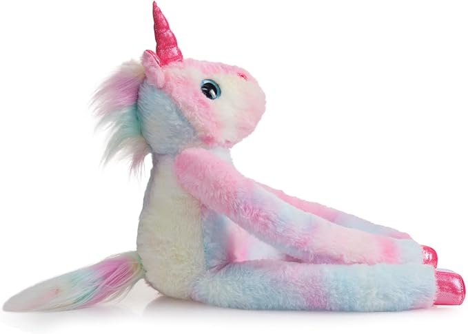 Hanging Rainbow Unicorn Stuffed Animal Stuffed Long Arm Unicorn Plush Toy for Kids Grandchildren Friends Family 20 inch