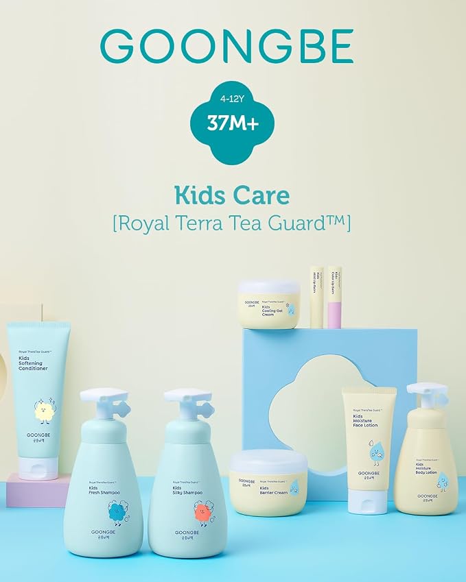 GOONGBE Kids' Cooling Gel Cream - Korean Kids Daily Quick Soothing and Cooling Moisturizer for Face and Body - Fresh Gel for Heated Skin with Cica and Allantoin - Allergen Free Scent, 3.38oz.