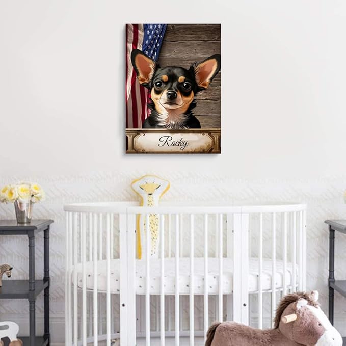 Custom Wooden Jigsaw Puzzles with Your Dog's Name on Chuhuahua Art Print - 300 500 1000PCS Puzzles Game and Home Wall Decor