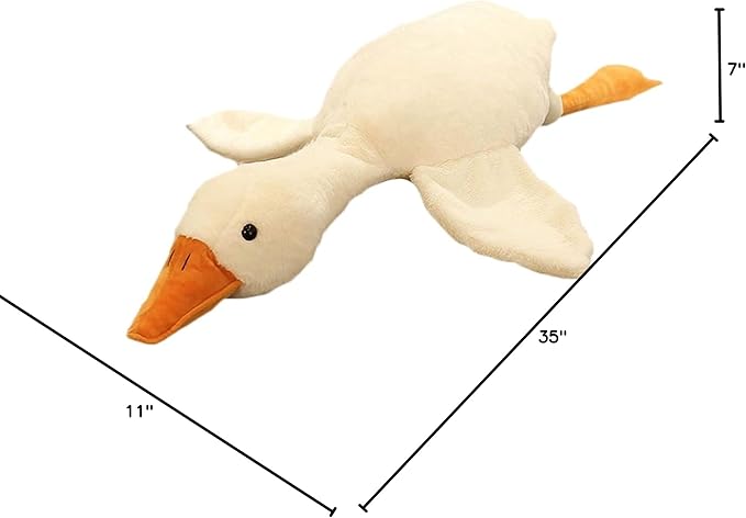 Swan Stuffed Animal, 5.5 lbs Weighted Stuffed Animals Plush Swan Toy Big Goose Weighted Plush Animals Duck Stuffed Animals Plush Pillow Toy Gifts for Kids, 35.43"