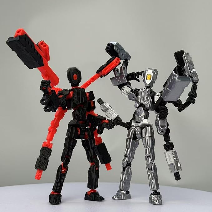 Assembly Completed T13 Action Figure,T13 Robo 13 Action Figures,Gift for Collectors Desktop Decoration Best Birthday Festival Gift (White)