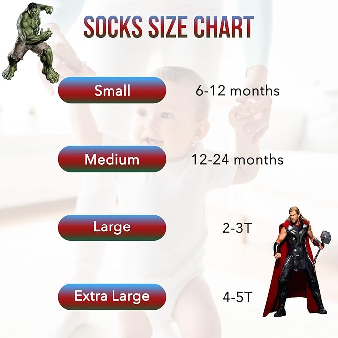 Marvel Spiderman Grip Socks, 10 Pack, Toddler Boys, Ankle Length, Multicolor, Small