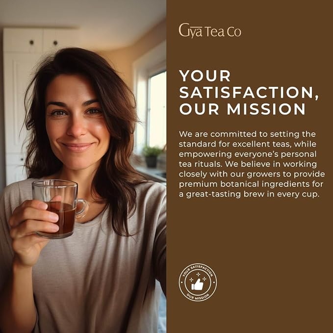 Gya Tea Co Raspberry Herbal Tea Pod (16 Count)- Decaf Wellness Tea for Body Comfort & Relaxing