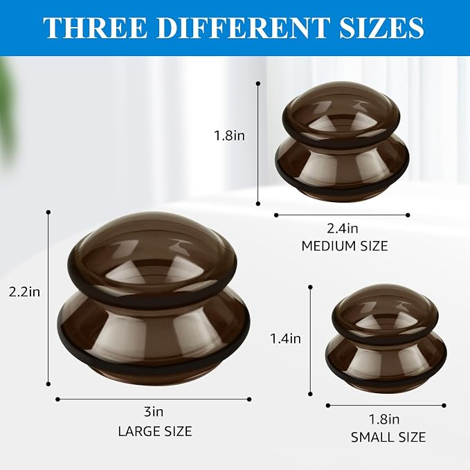 Silicone Cupping Therapy Sets, Cupping Kit for Massage Therapy,Anti Cellulite Cup, for Cellulite Reduction Joint Pain Muscle Pain