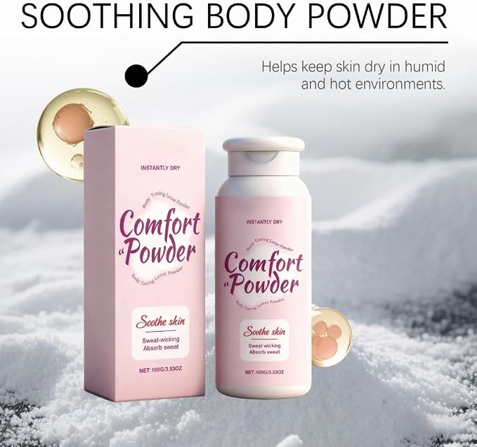 Women's Body Comfort Powder - Talc-Free Dusting Powder with Light Scent, 3.53oz | Moisture Absorbing Powder for Post-Shower & Post-Workout Freshness, Stays Dry & Comfortable All Day (1)