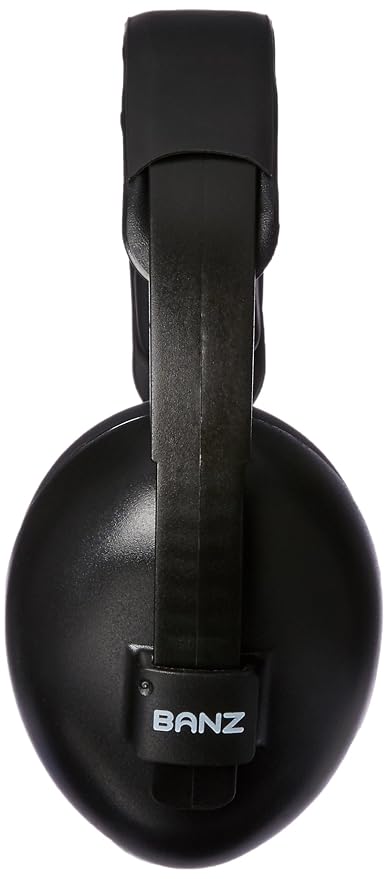 BANZ Baby Earmuffs – Noise Cancelling Headphones for Infant & Toddler Hearing Protection, Baby Ear Muffs Noise Protection, ANSI Certified, Ages 0–2 Years, Adjustable - Black