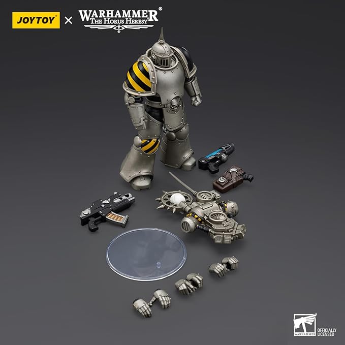 JOYTOY 1/18 Action Figures - Warhammer The Horus Heresy Iron Warriors MKlIl Tactical Legionary with Nuncio-vox - 5‘’,Highly Posable Collectible Model Ages 15+