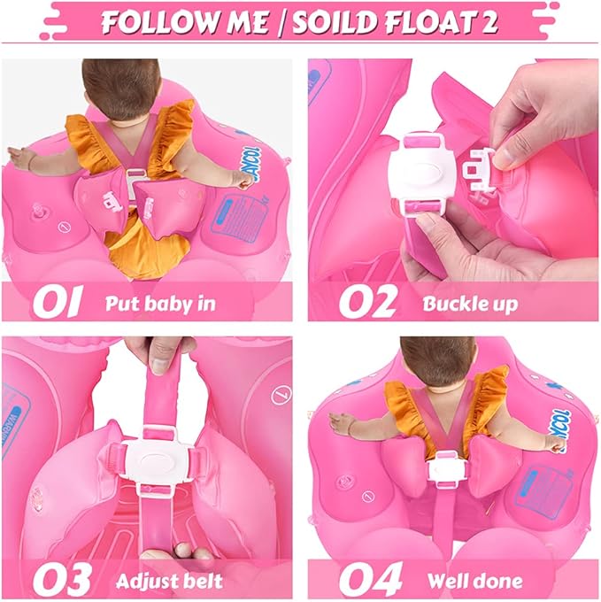 LAYCOL Baby Swimming Float with UPF50+ Sun Canopy Baby Floats for Pool No Flip Overbaby Pool for Baby Age of 3-36 Months
