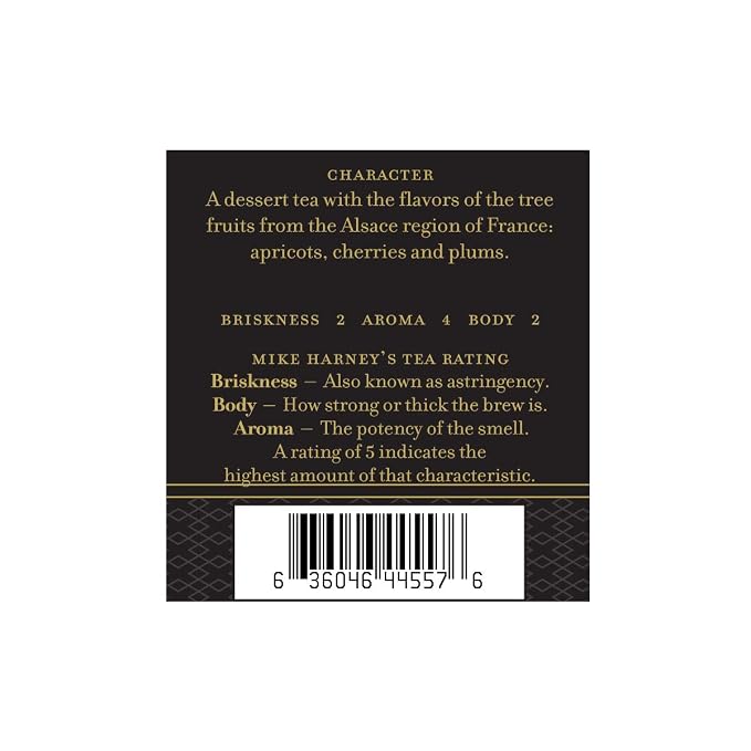 Harney & Sons Fruits d'Alsace, 4oz Tin of Loose Black Tea with Apricot & Cherry, and Fruit Flavors