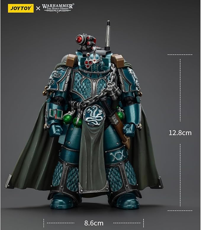 JOYTOY Warhammer The Horus Heresy Alpha Legion Exodus 'The One who is Many’ with Sniper Rifle and Power Dagger - 1:18 Scale 5.03in Action Figure Mecha Joy Toy Collection Model