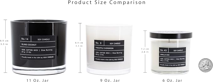 Lulu Candles | in The Mood | Luxury Scented Soy Jar Candle | Hand Poured in The USA | Highly Scented & Long Lasting- 6 Oz.