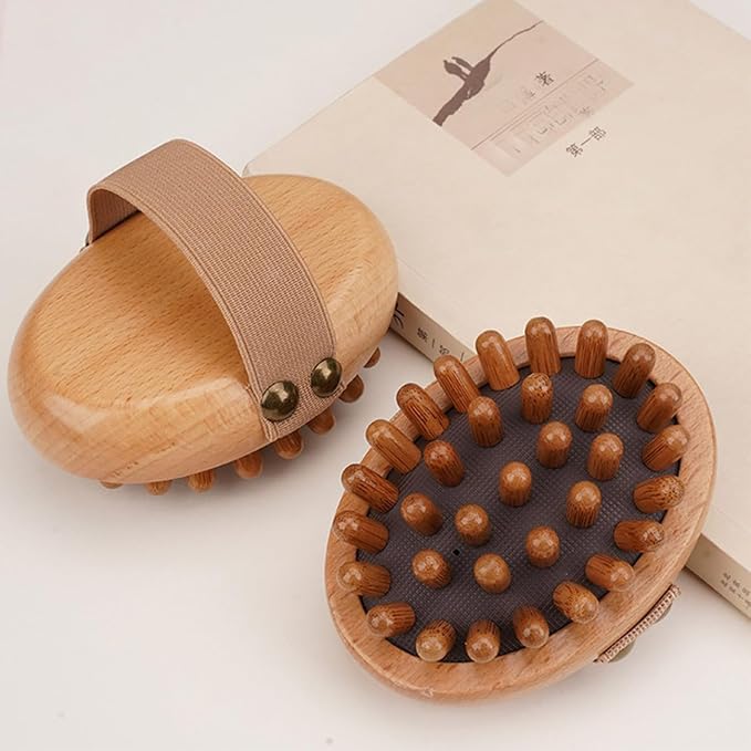 Fascia Massage Blaster Tool for Cellulite, Meridian Massage, Muscle Knots, Trigger Points, Cellulite Massager Tool for Body Tension Relief Promote Lymphatic Circulation Wood