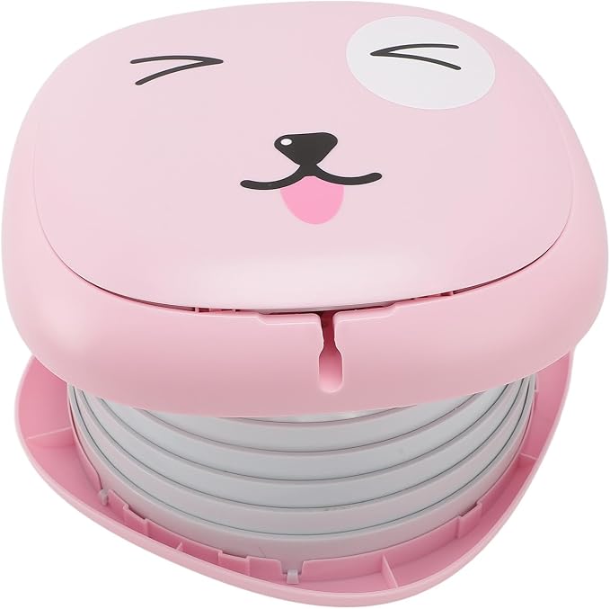 Travel Potty for Toddler, Foldable Potty Training Toilet Seat, Portable Potty Car Potty Folding Toilet for Boys Girls Baby Kids Children Indoor Outdoor Camping (Light Red)