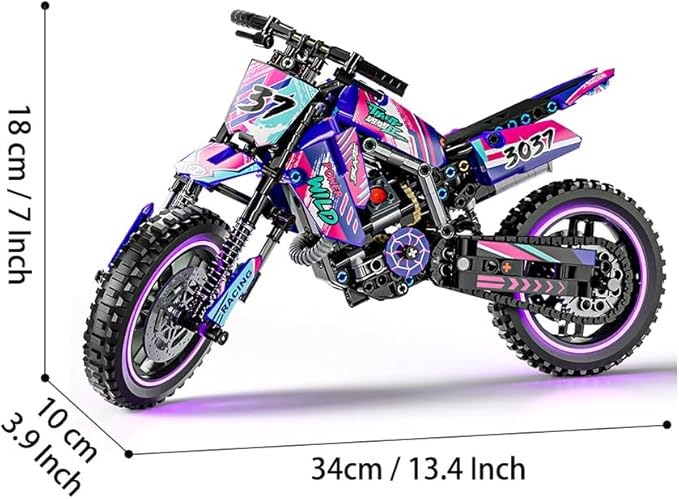 Mesiondy Motorcycle Building Block Set - 476 PCS Collectible Motorcycle Display Model,Motorbike Toy Collection Brick Kit for Adults Kids Boys Ages 6 7 8 9 10 11 12+ Years Old 