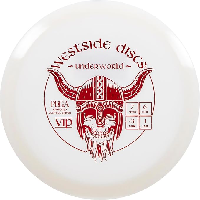 Westside Discs VIP Underworld Disc Golf Fairway Driver | Understable Fairway Driver for Anhyzers & Rollers | Durable VIP Plastic | Ideal for Beginners & Advanced Players | 170-176g (Colors May Vary)