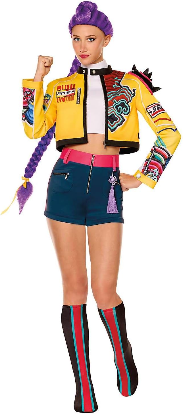 Spirit Halloween KPop Demon Hunters Adult Rumi Costume, Officially Licensed, Korean Pop Idol Outfit, Lead Singer