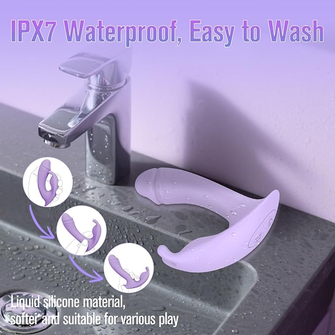 Wearable Panty Vibrator for Women, APP Control Stimulator G Spot and Clit, Female Sex Toy with 9 * 9 Vibration Modes Rechargeable Portable Vibrators for Women Couples Pleasure (Light Purple)