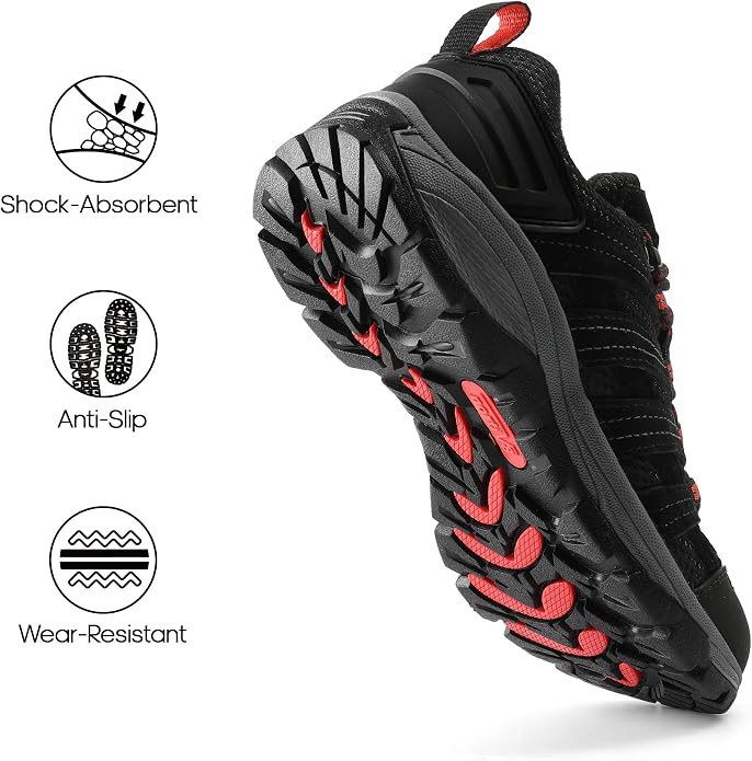 NORTIV 8 Women's Lightweight Hiking Shoes | Breathable Walking Sneakers Slip-Resistant For Outdoor Work Travel Daily Wear Wander