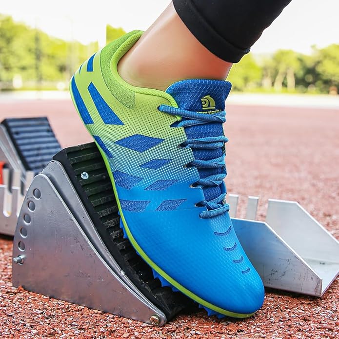 Men Women Kids Track and Field Shoes Professional 8 Spikes Running Racing Sneakers Breathable Lightweight Sprinting Shoes