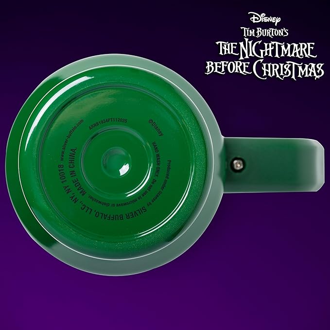 Silver Buffalo Disney Nightmare Before Christmas Making Xmas Fright Jack Skellington & Zero Double Walled Stainless Steel Tumbler w Handle, Straw, and Straw Cap, Fits in Standard Cup Holder, 40 Ounces