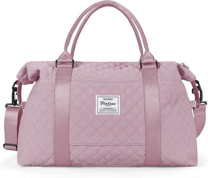 Travel Duffel Bag, Carry On Overnight Weekender Bags for Women | Travel Bag with Wet Pocket & Trolley Sleeve, For Spirit Airlines 18x14x8 Personal Item Bag
