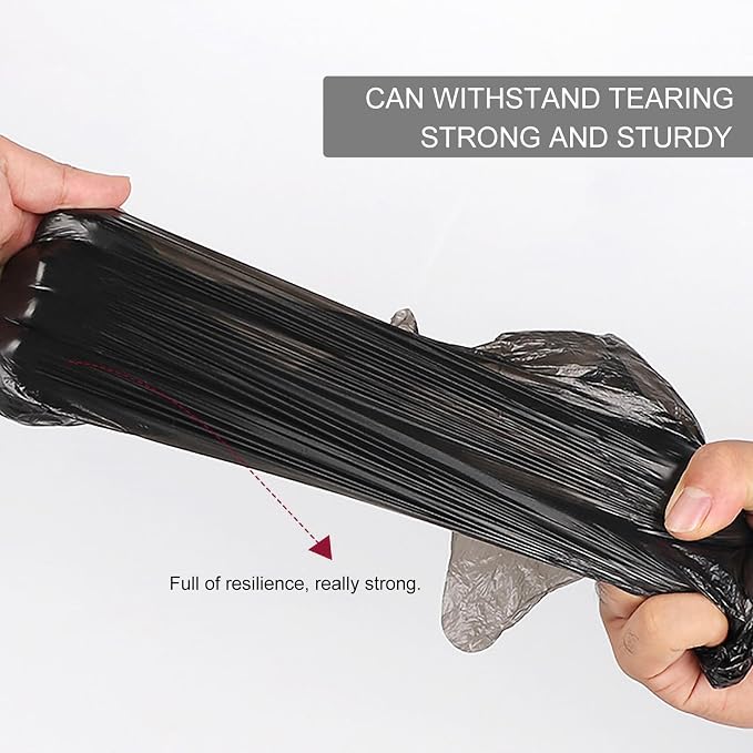 Sanitary Napkin Disposal Bags,300 Pcs Small Black Plastic Trash Bags with Handles for Feminine Tampons Hygiene Products Disposal