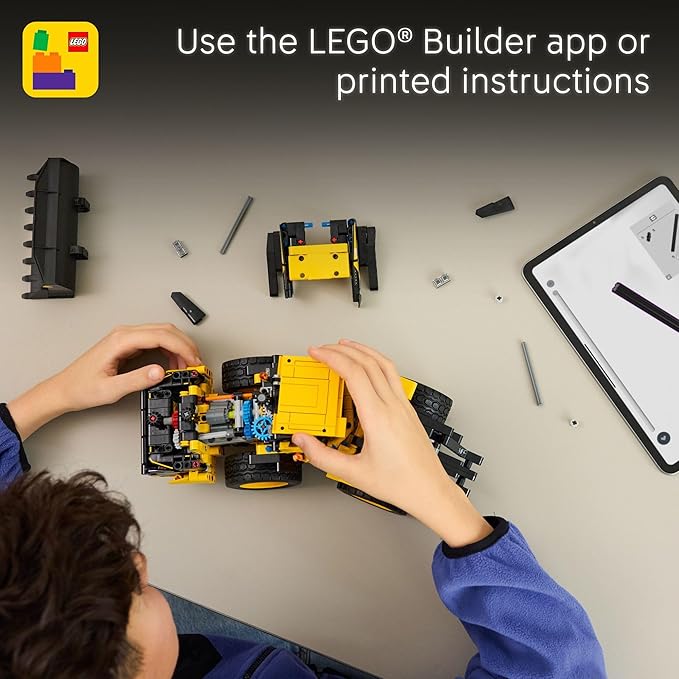LEGO Technic Volvo L120 Electric Wheel Loader Construction Toy - Pretend Play Building Set - Great Birthday Gift for Boys, Girls, and Kids 9+ Who Love Vehicle Playsets - 42209