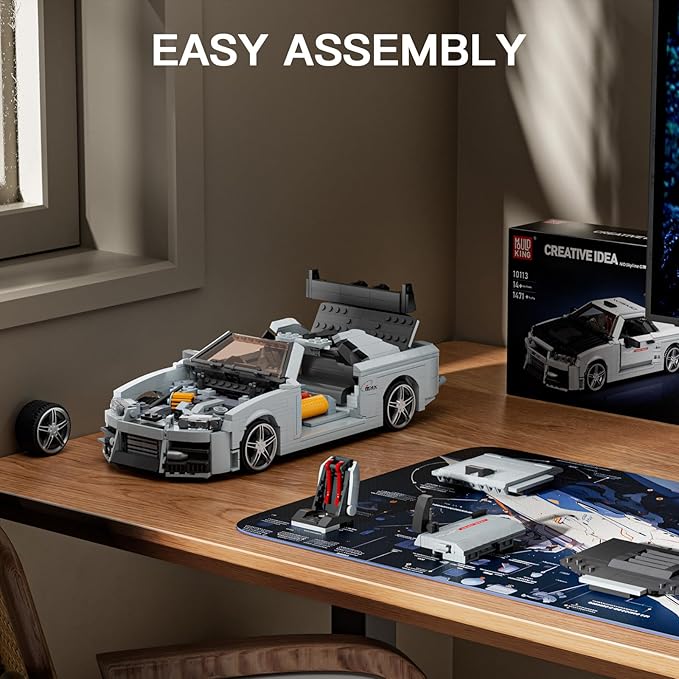 Mould King Car Building Sets, 1:12 Scale Sports Vehicle Model, 10113 Collectible Speed Champion Cars Building Kits, Build and Display Car Set for Adults Aged 14+ (1471 Pieces)