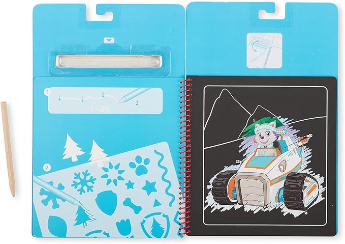 Melissa & Doug PAW Patrol Scratch Art 3-Pack – Chase, Skye, Marshall Color Reveal Travel Activity Pads