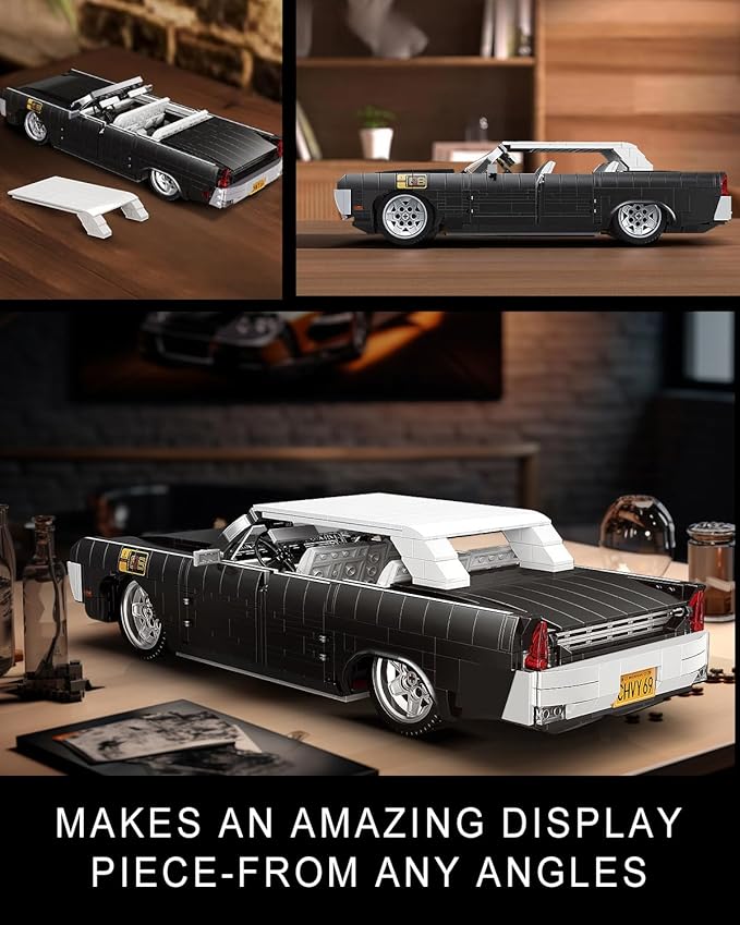 Mould King 10118 Sports Car Building Block Kits, MOC Classic Vintage Car Model Building Sets, Gift for Age 14+/Adult Collections Enthusiasts (1903 Pieces, Static Version)