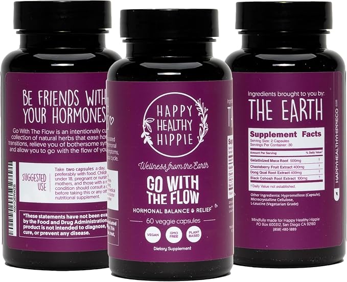 Hormone Balance for Women - PMS & PMDD Support Supplement, Vegan, 60 Ct | Mood, Cycle Regularity - Chasteberry, Maca, Dong Quai, Black Cohosh - Vegan, Non-GMO, 30 Servings