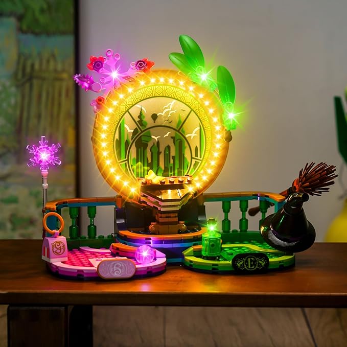 BrickBling LED Lighting Kit Compatible with Lego Wicked Elphaba & Glinda Figures, Creative Light Compatible with Lego 75682-Lights Only, Not Come with Model