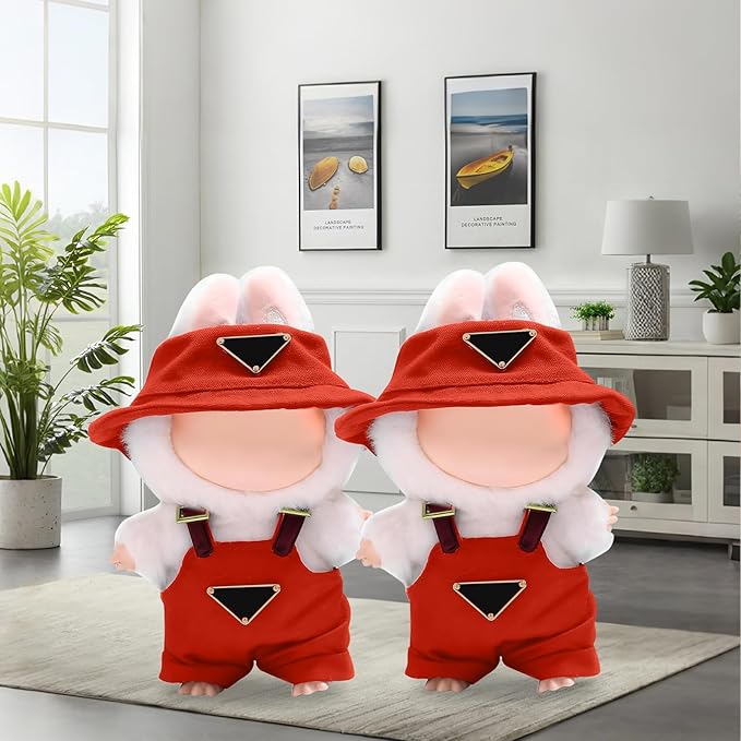 17cm Clothes Set (NO Doll): Hat & Overalls Set for 17cm Accessories Suit - Stylish Adorable Dolls Clothes Accessories - Cute Clothes for Dress up Unique Style (ZL-C004)