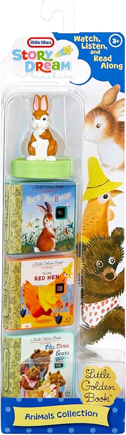 Little Tikes Story Dream Machine Little Golden Books Animals Collection, Storytime, Books, Audio Play Character, Gift and Toy for Toddlers and Kids Girls Boys Ages 3+ Years