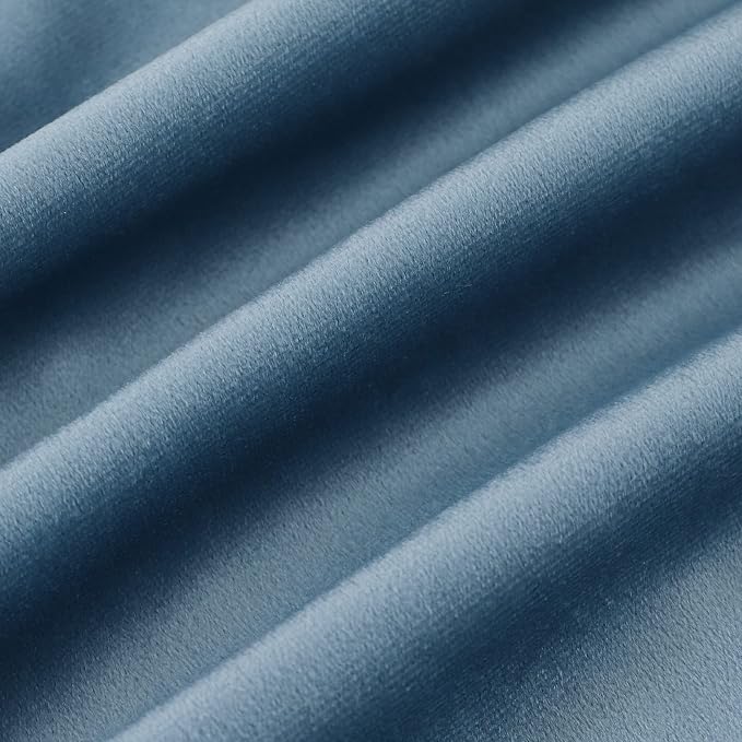 Velvet Stone Blue Throw Pillow Covers 12”x20”Pack of 2 Soft Decorative | Square Cushion Covers for Couch Sofa Bed Livingroom Car Home Decor,30x50Cm