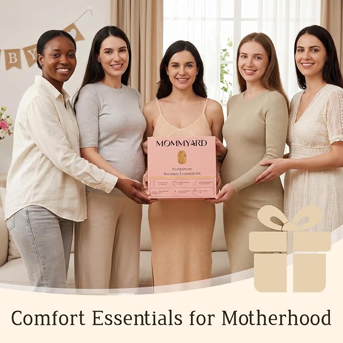 Postpartum Recovery Essentials Kit, Labor & Delivery Gift for Mom, Includes Peri Bottle, Soothing Foam, Self-Absorbent Disposable Underwear, Hot&Cold Packs, Soothing Liners, Canvas Tote Bag
